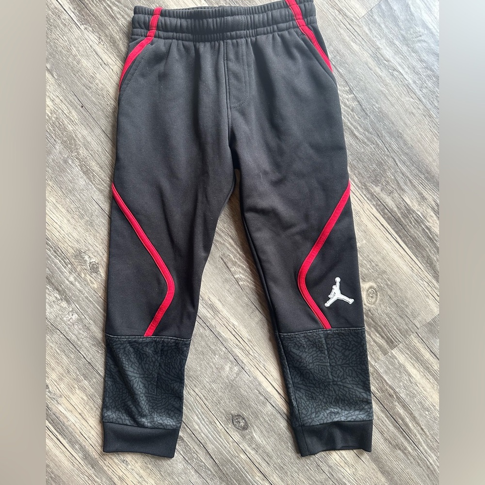 Jordan Kids Black and Red Joggers